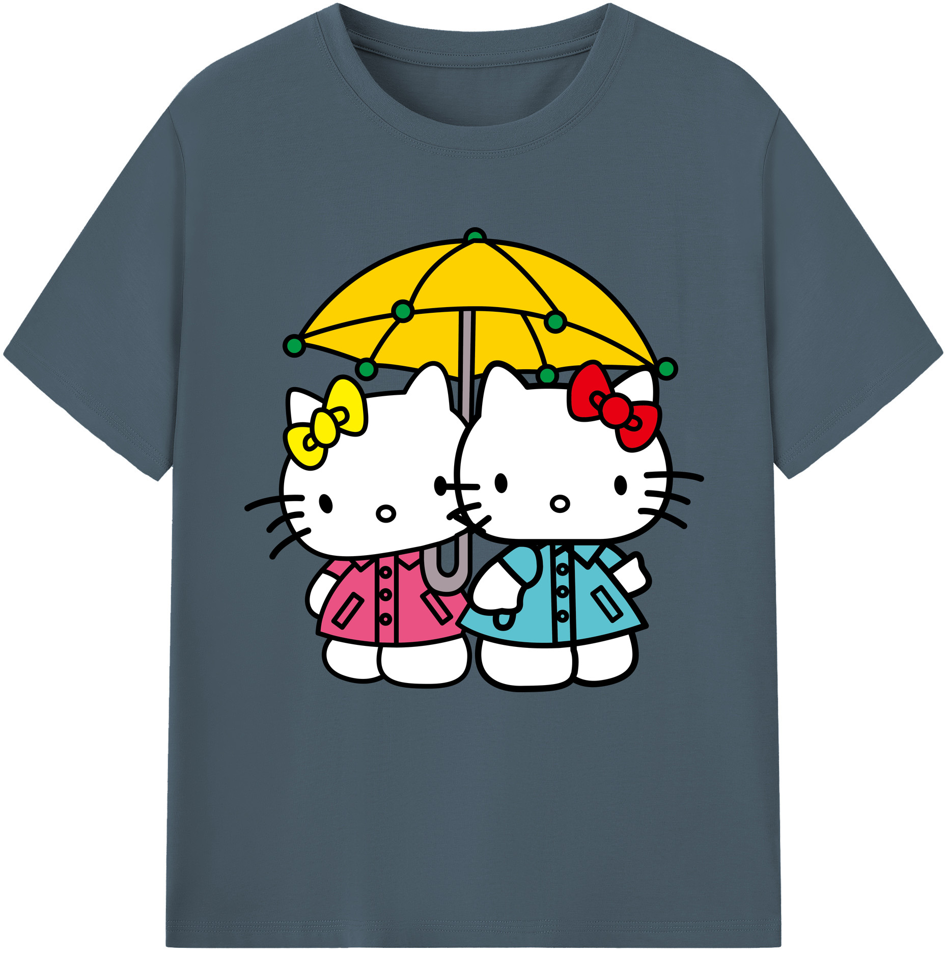 （画像用） Hello Kitty ハローキティ 綿100％半袖Tシャツ（フロントプリント）
